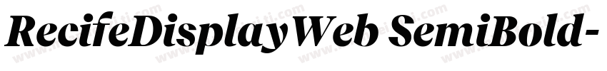 RecifeDisplayWeb SemiBold字体转换